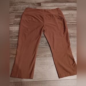Eddie Bauer Womens Brown Cropped Pants Size XL